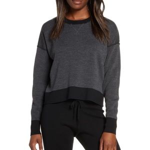 Icebreaker Carrigan Reversible Black/Gray Crewneck Sweater